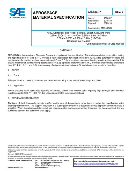 SAE AMS5874D pdf