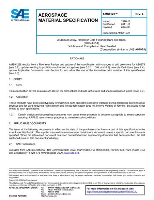 SAE AMS4123L pdf