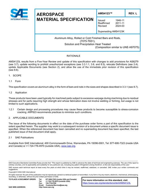 SAE AMS4123L pdf