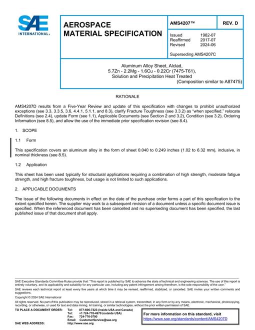 SAE AMS4207D pdf