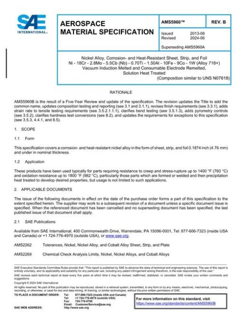 SAE AMS5960B pdf