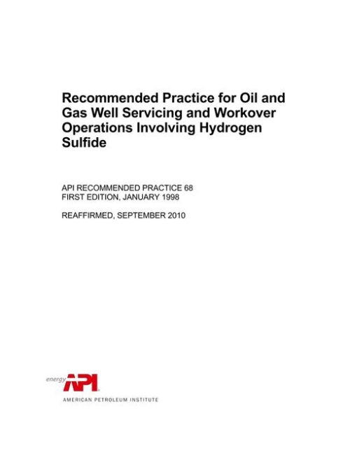 API RP 68 (R2010) pdf