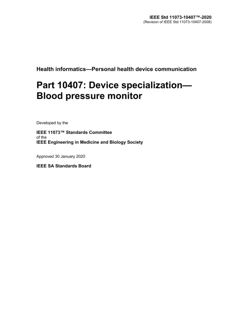 IEEE 11073-10407-2020 pdf