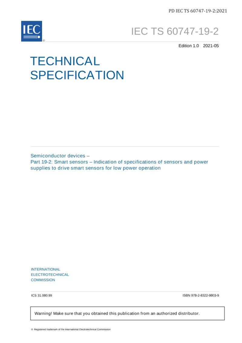 BS PD IEC TS 60747-19-2:2021 pdf