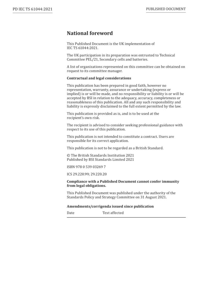 BS PD IEC TS 61044:2021 pdf