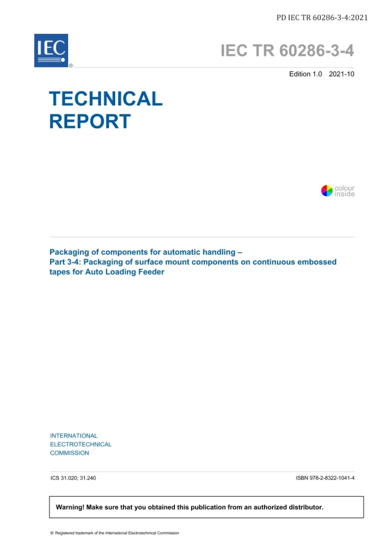 BS PD IEC TR 60286-3-4:2021 pdf