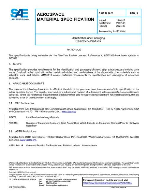 SAE AMS2810J pdf