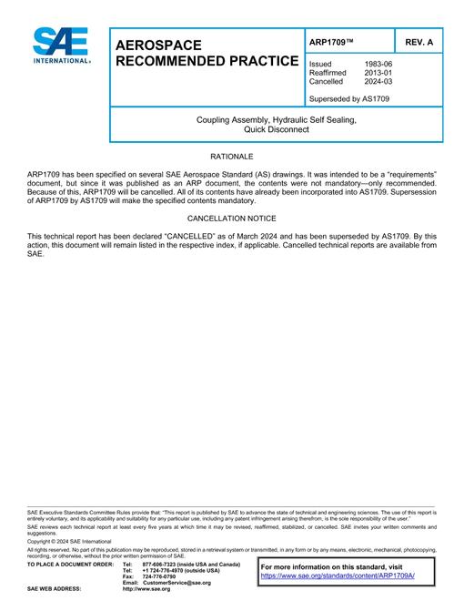 SAE ARP1709A pdf