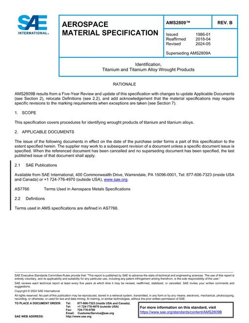 SAE AMS2809B pdf