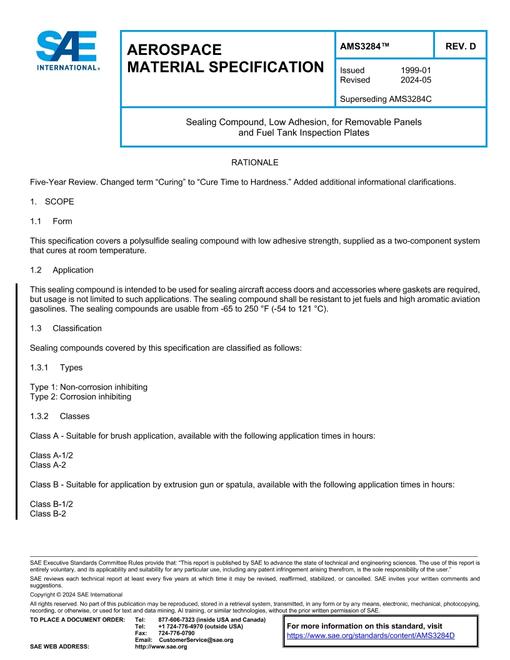 SAE AMS3284D pdf