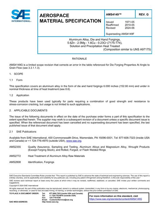 SAE AMS4149G pdf