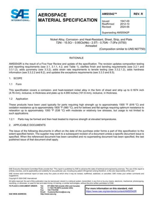 SAE AMS5542R pdf