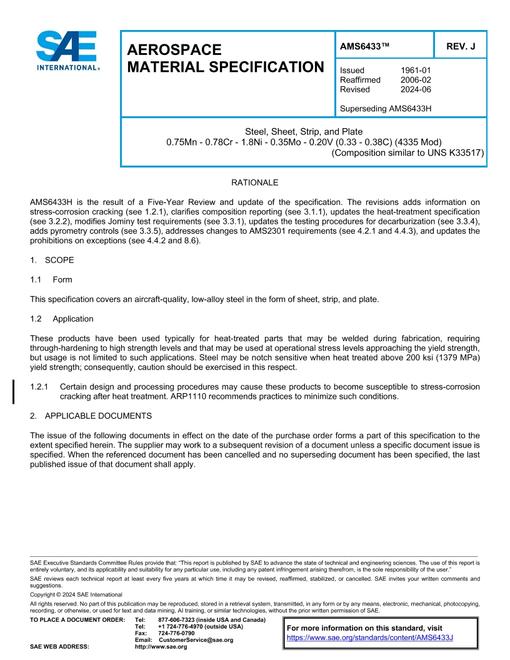 SAE AMS6433J pdf