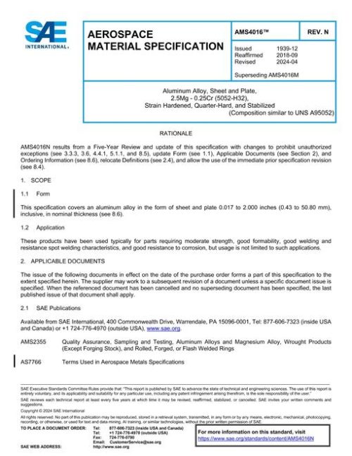 SAE AMS4016N pdf